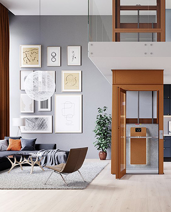 牽引鋼帶別墅電梯